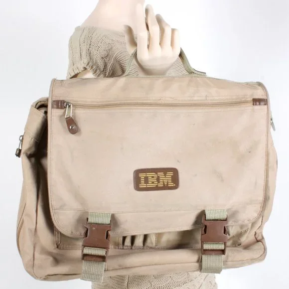 Ibm Bags Vintage 98s Ibm Beige Canvas Geek Tech Gamer Laptop